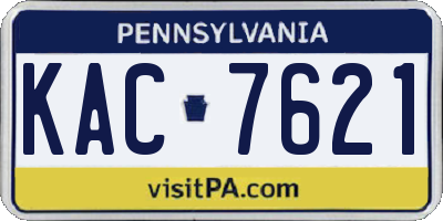 PA license plate KAC7621