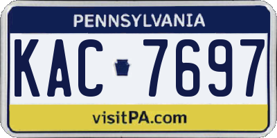 PA license plate KAC7697