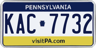 PA license plate KAC7732