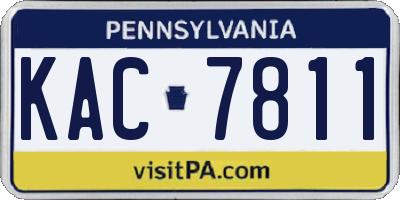 PA license plate KAC7811
