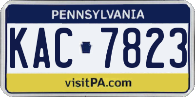 PA license plate KAC7823