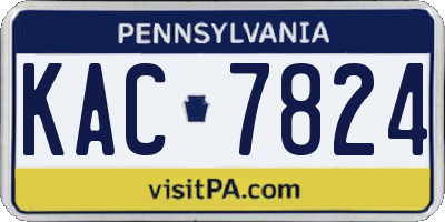 PA license plate KAC7824