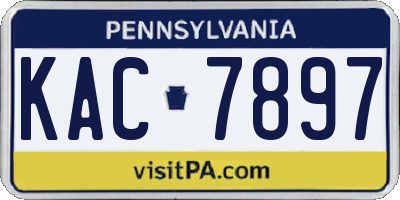 PA license plate KAC7897