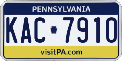 PA license plate KAC7910