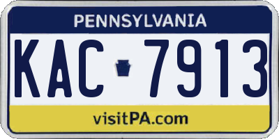PA license plate KAC7913