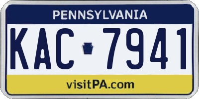 PA license plate KAC7941