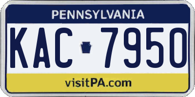 PA license plate KAC7950
