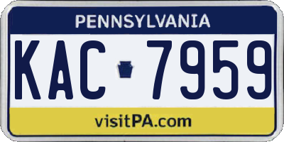 PA license plate KAC7959