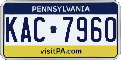 PA license plate KAC7960