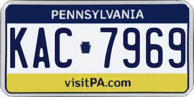 PA license plate KAC7969