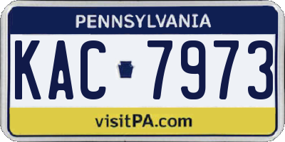 PA license plate KAC7973