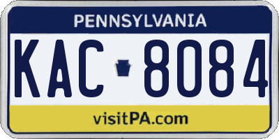 PA license plate KAC8084