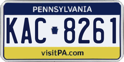 PA license plate KAC8261
