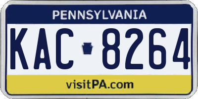 PA license plate KAC8264