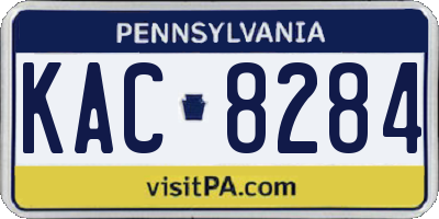 PA license plate KAC8284