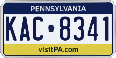 PA license plate KAC8341