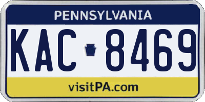 PA license plate KAC8469