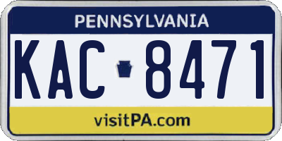 PA license plate KAC8471