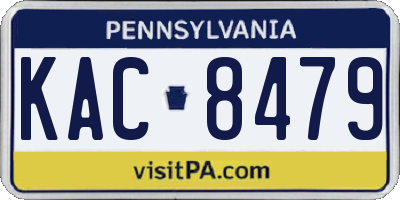 PA license plate KAC8479