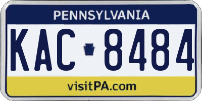 PA license plate KAC8484