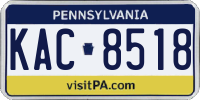 PA license plate KAC8518