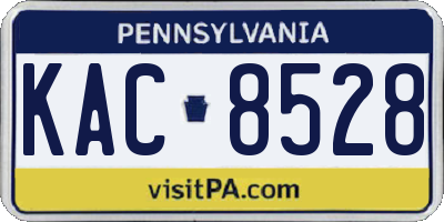 PA license plate KAC8528