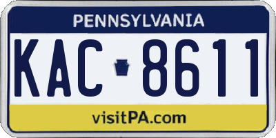 PA license plate KAC8611