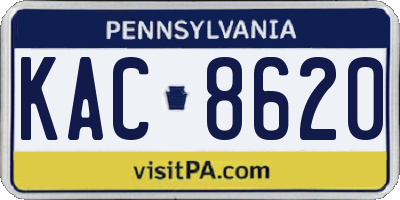 PA license plate KAC8620