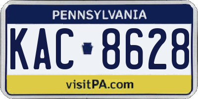 PA license plate KAC8628