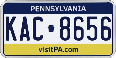 PA license plate KAC8656