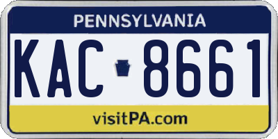 PA license plate KAC8661