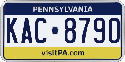 PA license plate KAC8790