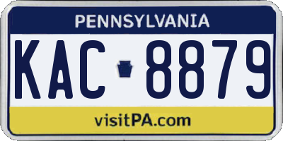 PA license plate KAC8879