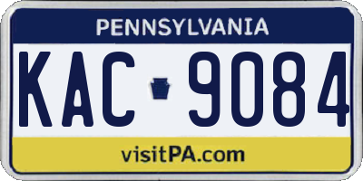 PA license plate KAC9084