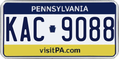 PA license plate KAC9088