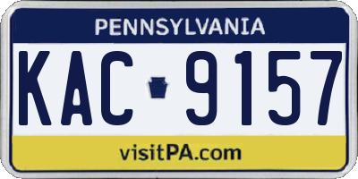 PA license plate KAC9157