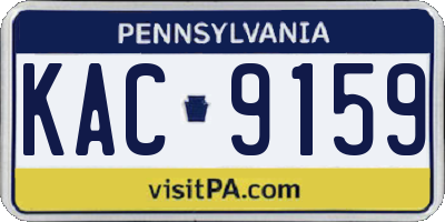 PA license plate KAC9159