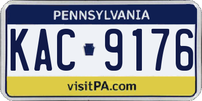 PA license plate KAC9176