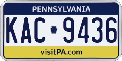 PA license plate KAC9436
