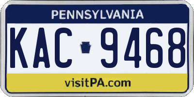 PA license plate KAC9468