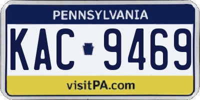 PA license plate KAC9469