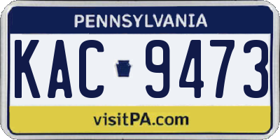 PA license plate KAC9473