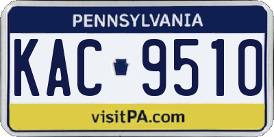 PA license plate KAC9510