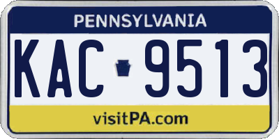 PA license plate KAC9513