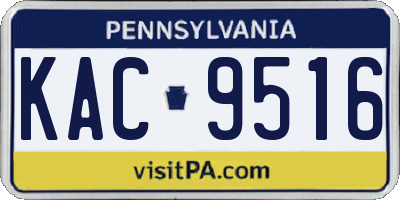 PA license plate KAC9516
