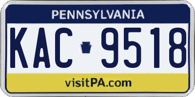 PA license plate KAC9518
