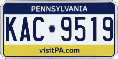 PA license plate KAC9519