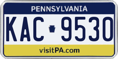 PA license plate KAC9530