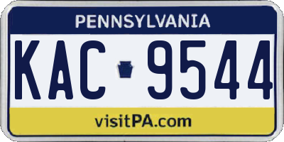 PA license plate KAC9544