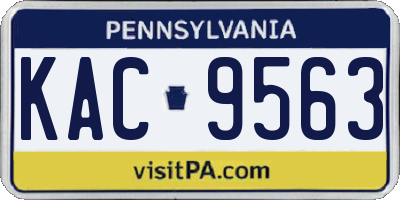 PA license plate KAC9563